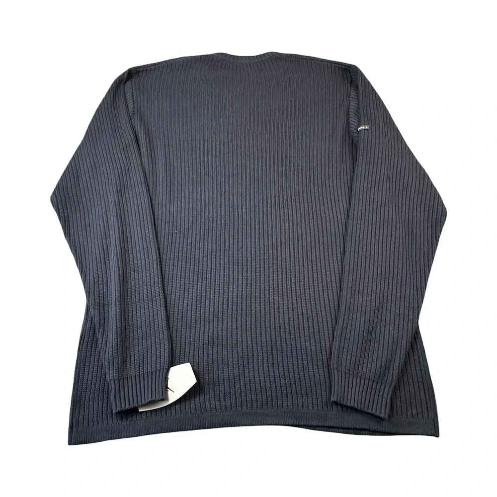 Jordan Navy Blue Tipped Cotton Cableknit Sweater Size 3XLT NWT  2001